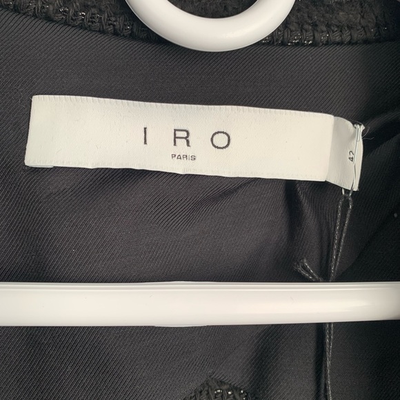 IRO PARIS SIANA Black Puff Sleeve Jacket size 42 - Picture 7 of 14